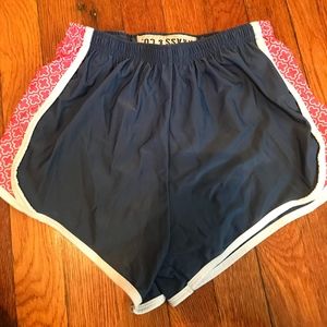 Krass & Co Navy & Coral Shorts